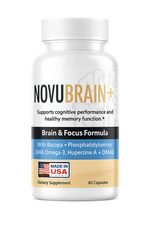 NovuBrain+ single bottle — Neural Throughput Stack nootropic